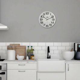 Reloj de Pared Versa Blanco Polipropileno 3,7 x 30 x 30 cm