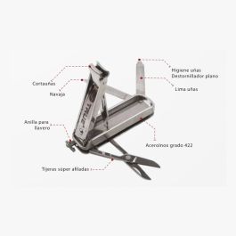 True Nailclip Kit Llavero y Corta Uñas Acero Inoxidable 56 mm