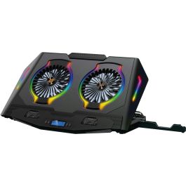 Conceptronic THYIA02B Soporte Base Refrigeración para Portátiles Gaming hasta 17" con Iluminación RGB Ajustable y 2 Ventiladores Precio: 40.88999948. SKU: S7810698