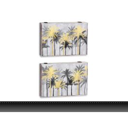 DKD Home Decor Tapa Decorativa para Contador Tropical Palmeras, MDF Dorado y Negro, 46.5x31x6 cm (2 Unidades) Precio: 14.49999991. SKU: S3014120