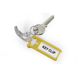 DURABLE Llaveros Key Clip amarillos (6 unidades) – 25 mm ancho x 68 mm alto