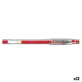 Bolígrafo de gel Pilot G-TEC C4 Rojo 0,2 mm (12 Unidades)