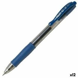 Bolígrafo de gel Pilot G-2 07 Azul 0,4 mm (12 Unidades)