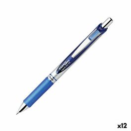 Bolígrafo de gel Pentel Energel XM Klick 0.7 Azul 12 Piezas