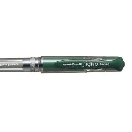 Bolígrafo de tinta líquida Uni-Ball Signo Broad UM-153 W Verde 12 Unidades