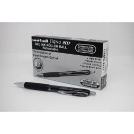 Boligrafo de tinta líquida Uni-Ball SigNo 207 Negro 0,4 mm (12 Piezas)