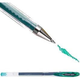 Boligrafo de tinta líquida Uni-Ball Rollerball Signo Basicos UM-120 Verde 0,5 mm (12 Piezas)