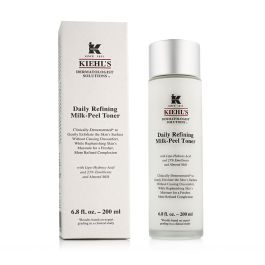 Kiehl'S DAILY REFINING Milk-Peel Toner 200 ml - Tónico Facial Exfoliante Suave con LHA y Leche de Almendra, Hidratación Intensa para Todo Tipo de Piel