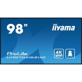 iiyama PROLITE Pizarra de caballete digital 2,49 m (98") LED Wifi 500 cd / m² 4K Ultra HD Negro Procesador incorporado Android 11 24/7