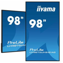 iiyama PROLITE Pizarra de caballete digital 2,49 m (98") LED Wifi 500 cd / m² 4K Ultra HD Negro Procesador incorporado Android 11 24/7