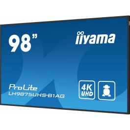 iiyama PROLITE Pizarra de caballete digital 2,49 m (98") LED Wifi 500 cd / m² 4K Ultra HD Negro Procesador incorporado Android 11 24/7