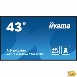 iiyama LH4365UHSB-B1 pantalla de señalización Diseño de quiosco 108 cm (42.5") LED Wifi 800 cd / m² 4K Ultra HD Negro Procesador incorporado Android 11 24/7