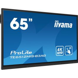 iiyama TE6512MIS-B3AG pantalla de señalización Diseño de quiosco 165,1 cm (65") LCD Wifi 400 cd / m² 4K Ultra HD Negro Pantalla táctil Procesador incorporado Android 11 24/7