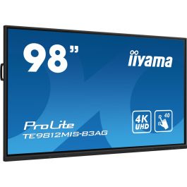 iiyama TE9812MIS-B3AG pantalla de señalización Diseño de quiosco 2,49 m (98") LCD Wifi 400 cd / m² 4K Ultra HD Negro Pantalla táctil Procesador incorporado Android 11 24/7