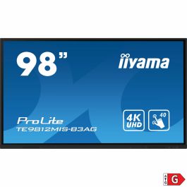 iiyama TE9812MIS-B3AG pantalla de señalización Diseño de quiosco 2,49 m (98") LCD Wifi 400 cd / m² 4K Ultra HD Negro Pantalla táctil Procesador incorporado Android 11 24/7