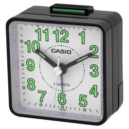 Reloj-Despertador Analógico Casio TQ-140-1B Plástico Resistente a salpicaduras Blanco