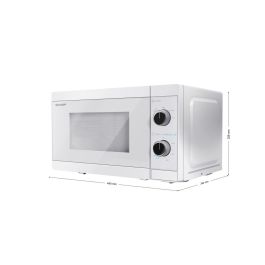 Microondas Analógico 800W - 20 Litros SHARP YC-MS01E-С