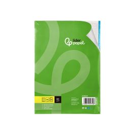 Recambio Liderpapel A4 120 Hojas 80 gr-M2 Cuadro 5 mm Sin Margen 4 Taladros Bandas De 5 Colores