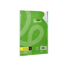 Recambio Liderpapel A4 120 Hojas 80 gr-M2 Cuadro 5 mm Sin Margen 4 Taladros Bandas De 5 Colores