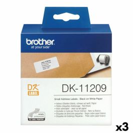 Etiquetas para Impresora Brother DK-11209 Negro/Blanco 62 x 29 mm (3 Unidades)