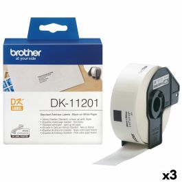 Etiquetas para Impresora Brother DK-11201 Blanco 29 x 90 mm Negro Negro/Blanco (3 Unidades)