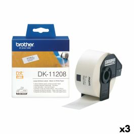 Etiquetas para Impresora Brother DK-11208 Blanco/Negro 38 X 90 mm (3 Unidades)