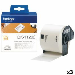 Etiquetas para Impresora Brother DK-11202 Negro/Blanco 62 x 100 mm (3 Unidades)