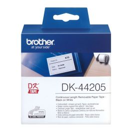 Etiquetas para Impresora Brother DK-44205 62 mm x 30,48 m Negro/Blanco (3 Unidades)