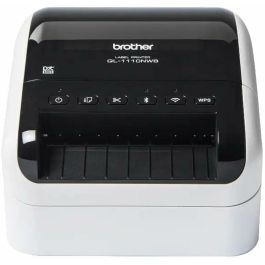 Impresora de Etiquetas Brother QL-1110NWBC/ Térmica/ Ancho etiqueta 103mm/ USB-WiFi-Bluetooth-Ethernet/ Blanca y Negra