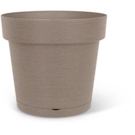 Maceta de reserva de agua - GARDEN ID Glamour - Taupe 40 cm - Superficie granulada - Interior/exterior - Diseño elegante - Contiene madera. Precio: 29.79000035. SKU: B14ZYAXH3C