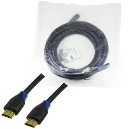LogiLink CH0065 - Cable HDMI High Speed con Ethernet 7.5m, 4K 60Hz, 3D, Conectores Dorados, Negro