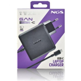 NGS GAN100W-C Cargador de Pared GaN USB-C 100W Automático para Portátil, Tablet y Smartphone, Voltaje 5-20V