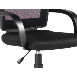 Q-connect Silla Giratoria Respaldo Medio Regulable en Altura Negro 900+100x560x570 mm