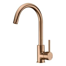 Rousseau Køben Grifo de cocina mezclador de fregadero sin ducha de mano, estilo moderno, ahorro de agua, latón, oro rosa Precio: 73.78999991. SKU: S7108606