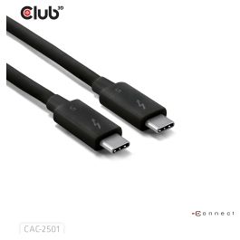 Club 3D CAC-2501 Cable Thunderbolt 5 Certificado 8K 240Hz / 80Gbps / 120Gbps 1m Negro