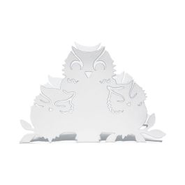 Servilletero Versa Blanco Metal Acero Hierro 4,5 x 10 x 15 cm