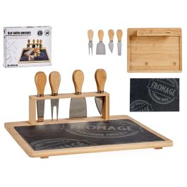 Tabla de Quesos Bambú y Pizarra Kinvara con 4 Cuchillos - 27x15x34 cm (6 Unidades) Precio: 90.49999948. SKU: S3608990