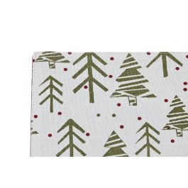DKD Home Decor Individual de Navidad Alpina Poliéster con Árboles Verde y Blanco 30x45 cm