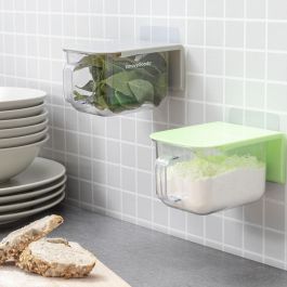 Pack Set de 3 Soportes Adhesivos para Tapas de Cocina y Organizador de Especias Adhesivo y Divisible y Recipientes de Cocina Adh