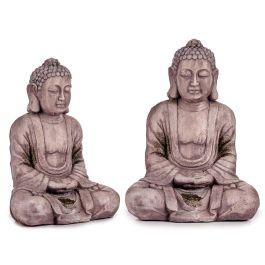 Buda Poliresina Relajado Manos Juntas Gris Ibergarden 25x57x42 cm Precio: 62.79000002. SKU: S3610555