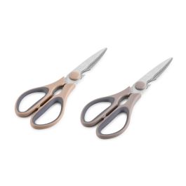 Tijeras Basicos DKD Home Decor Rosa Oscuro Beige 8.3 x 1 x 21 cm (12 Unidades) Precio: 27.78999982. SKU: B165KKHSHW