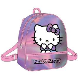 Hello Kitty Mochila Casual Iridiscente Rosa Cerdá para Niñas, Pequeña Infantil 23x20x8 cm - Ideal Preescolar 3+ Años