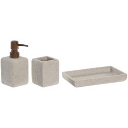 Baño Basicos DKD Home Decor Crema Marron 12.5 x 16 x 20 cm Set de 3 (2 Unidades) Baño Basicos DKD Home Decor Crema Marron 12.5 x 16 x 20 cm Set de 3 (2 Unidades)