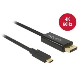 DeLOCK 85256 Cable Adaptador DisplayPort 1.2 a USB-C Macho a Macho, 2m, 4K 60Hz, Negro Precio: 27.50000033. SKU: B14PH4NWN6