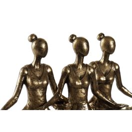 DKD Home Decor Figura Decorativa Romantico Bailarinas Cobrizo Dorado Resina 29 x 9 x 30.5 cm (4 Unidades)