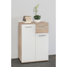 JACKY Clásico mueble blanco mate con decoración en roble - L 60 cm JACKY Clásico mueble blanco mate con decoración en roble - L 60 cm