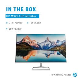 HP M32f Monitor FHD de Escritorio, Pantalla de Alta Definición para Confort Visual y Productividad, Diseño Moderno y Sostenible