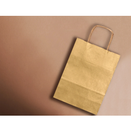Q-connect Bolsa Kraft Oro Asa Retorcida 240x100x310 mm para Regalo