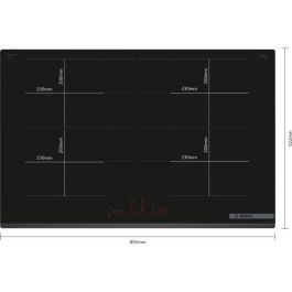 Placa de inducción BOSCH 4 fuegos 52,2 x 80,2 x 5,1 cm PXY83KHC1E Negro Placa de inducción BOSCH 4 fuegos 52,2 x 80,2 x 5,1 cm PXY83KHC1E Negro