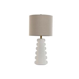 DKD Home Decor Lámpara de Sobremesa Scandi Blanco de Gres con Pantalla de Lino, 30x64x30 cm, Casquillo E27, Compatible LED Precio: 60.5. SKU: B1CPBSEJV9